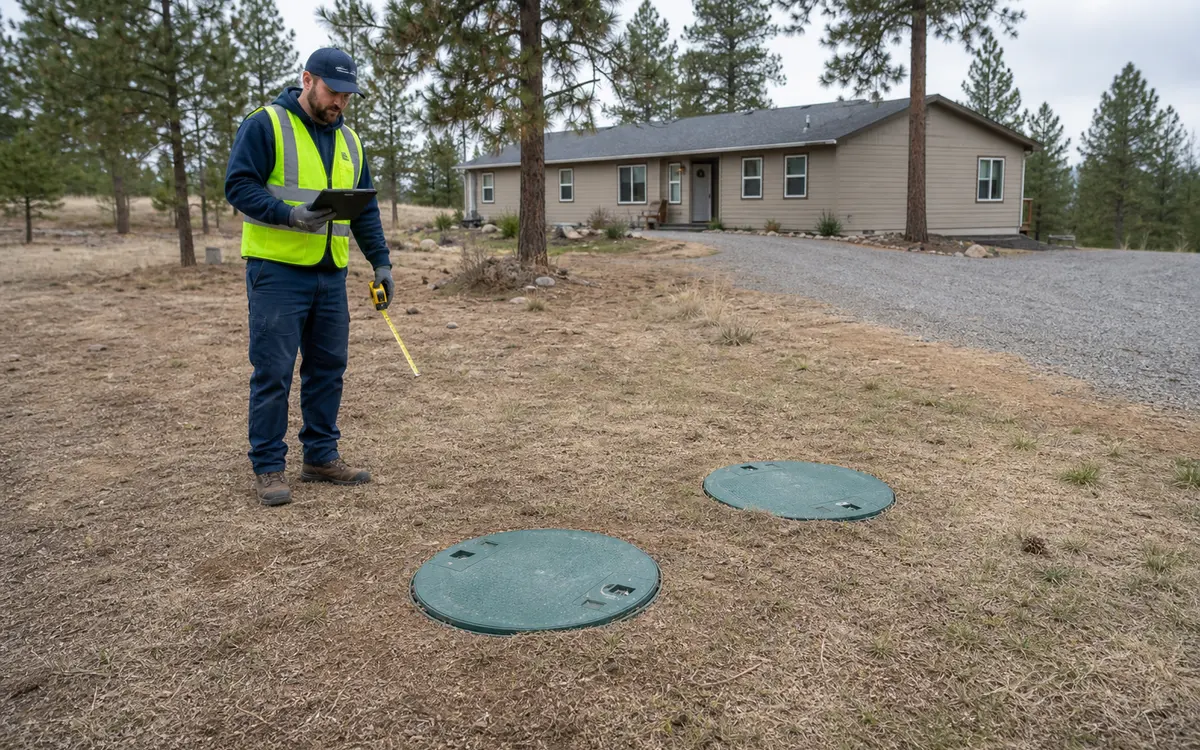 Accessible septic riser lids on a semi-rural Spokane County property